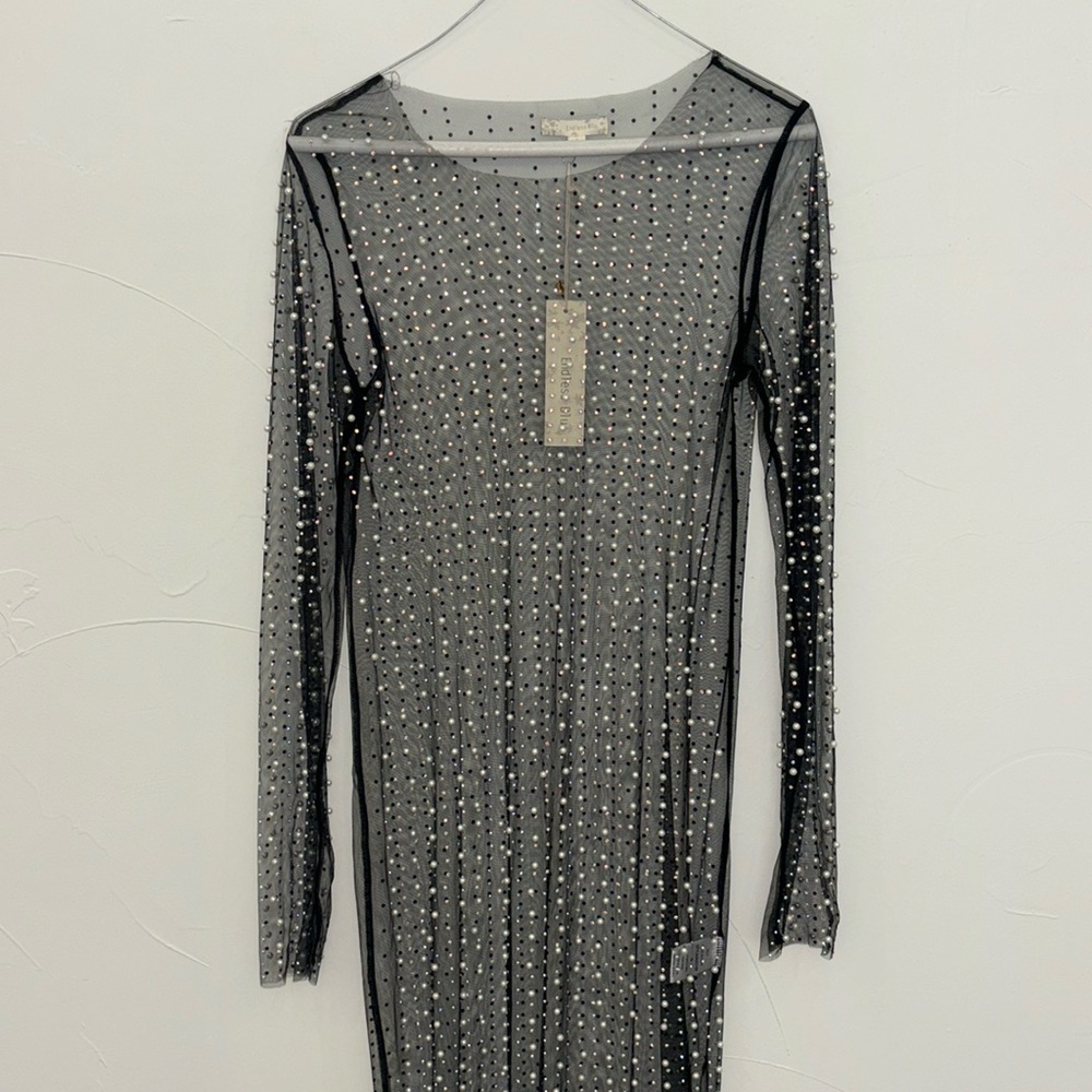 See through pearl dress
